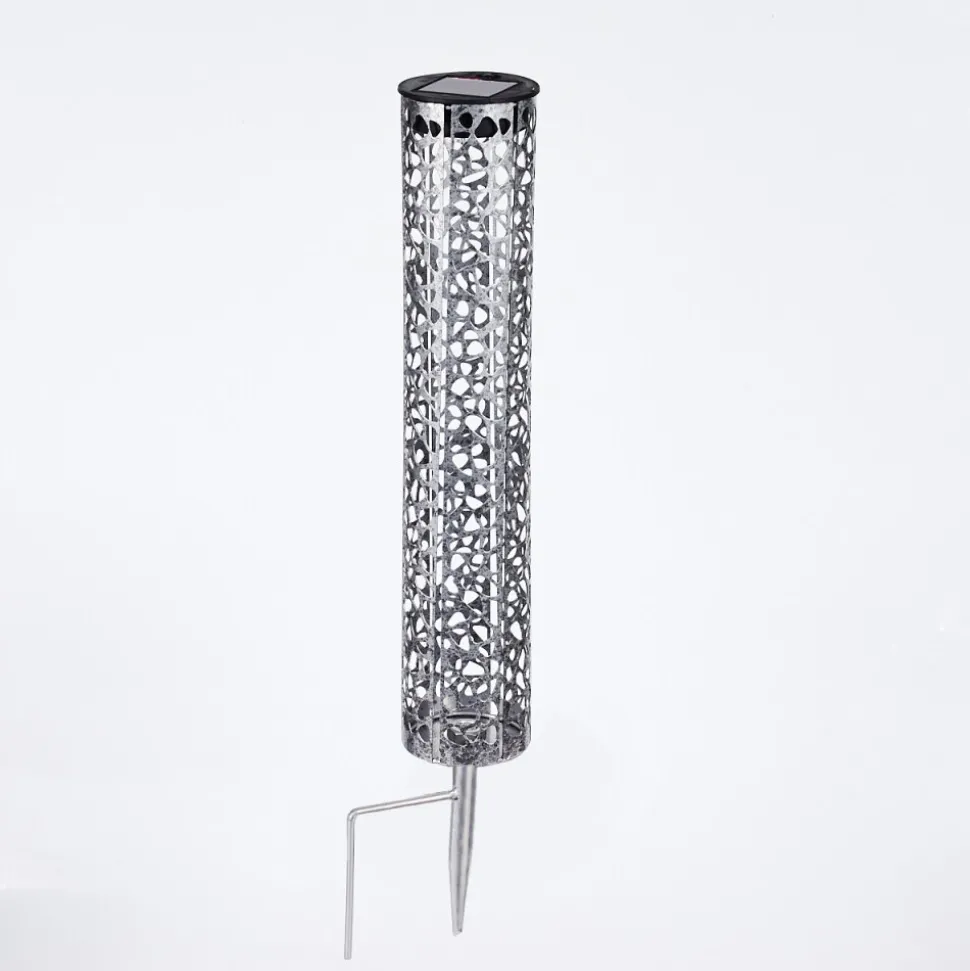 Lampe Solaire Hankinson Led Noir, Argente, 1 Lumiere