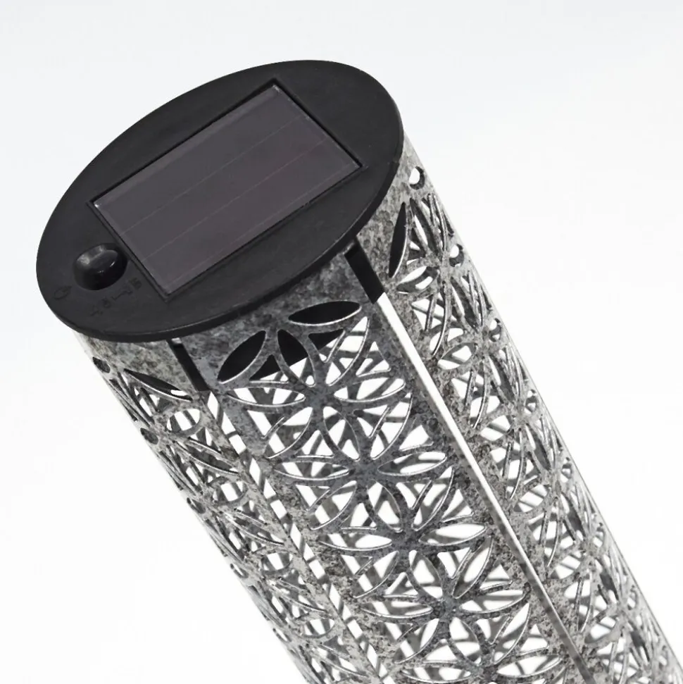 Lampe Solaire Hankinson Led Gris, Noir, Argente, 1 Lumiere