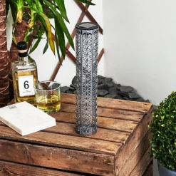 Lampe Solaire Hankinson Led Gris, Noir, Argente, 1 Lumiere