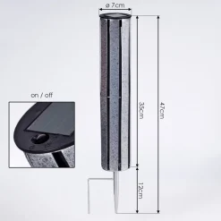 Lampe Solaire Hankinson Led Argente, 1 Lumiere