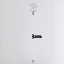 Lampe Solaire Hilda Led Chrome, Transparent, 20 Lumieres