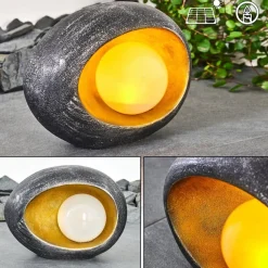 Lampe Solaire Interlaken Led Or, Gris, Argente, 1 Lumiere