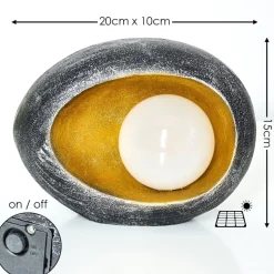 Lampe Solaire Interlaken Led Or, Gris, Argente, 1 Lumiere