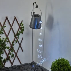 Lampe Solaire Isernia Led Rouille, Argente, 80 Lumieres