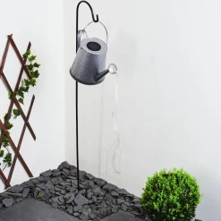 Lampe Solaire Isernia Led Rouille, Argente, 80 Lumieres
