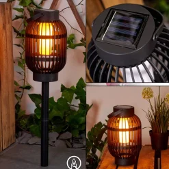 Lampe Solaire Joinville Led Noir, 1 Lumiere