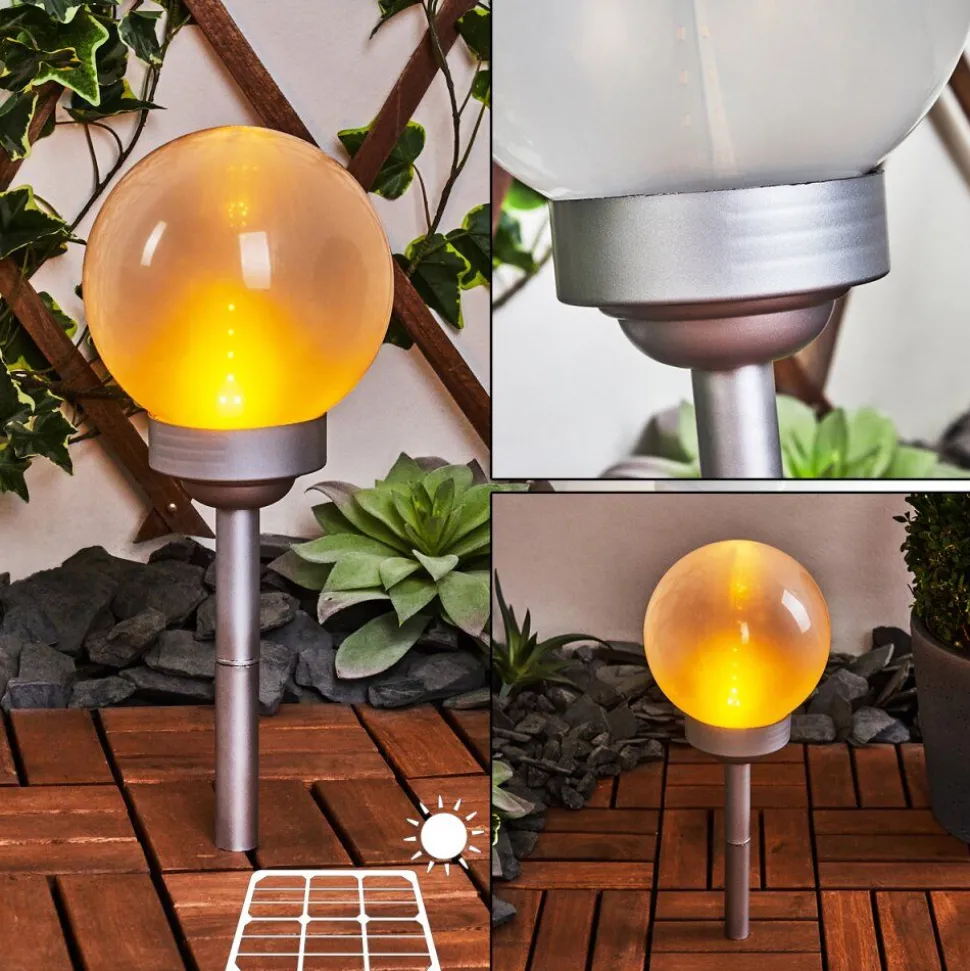 Lampe Solaire Kanganbou Led Nickel Mat, 18 Lumieres