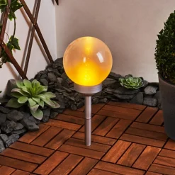 Lampe Solaire Kanganbou Led Nickel Mat, 18 Lumieres