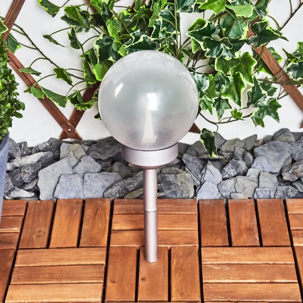 Lampe Solaire Kanganbou Led Nickel Mat, 18 Lumieres