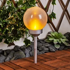 Lampe Solaire Kanganbou Led Nickel Mat, 18 Lumieres