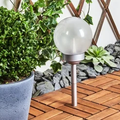 Lampe Solaire Kanganbou Led Nickel Mat, 18 Lumieres