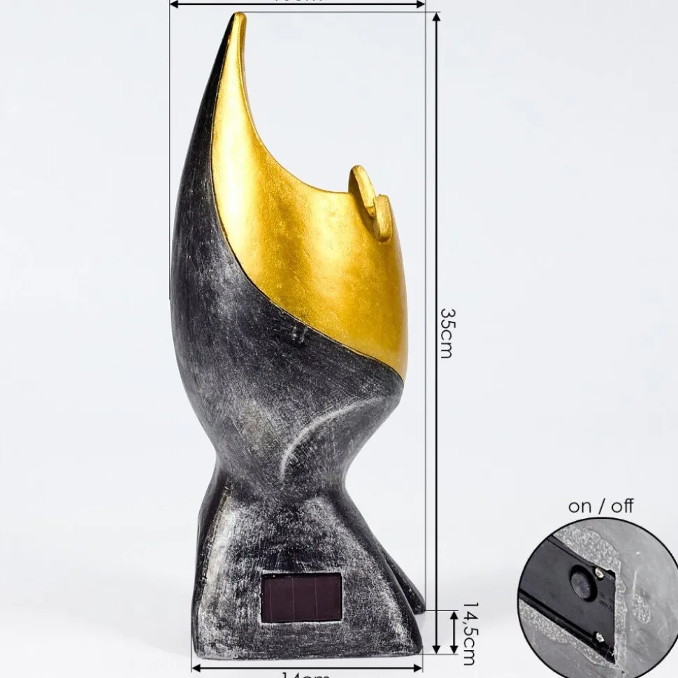 Lampe Solaire Kolo Led Or, Gris, Noir, 1 Lumiere