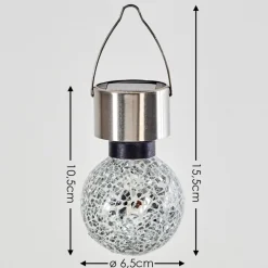 Lampe Solaire Ledoux Acier Inoxydable, 1 Lumiere