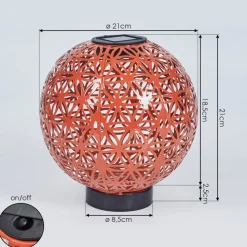 Lampe Solaire Leonard Led Rouge, Noir, 1 Lumiere