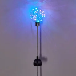 Lampe Solaire Liberec Led Argente, 1 Lumiere, Changeur De Couleurs