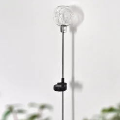 Lampe Solaire Liberec Led Argente, 1 Lumiere, Changeur De Couleurs
