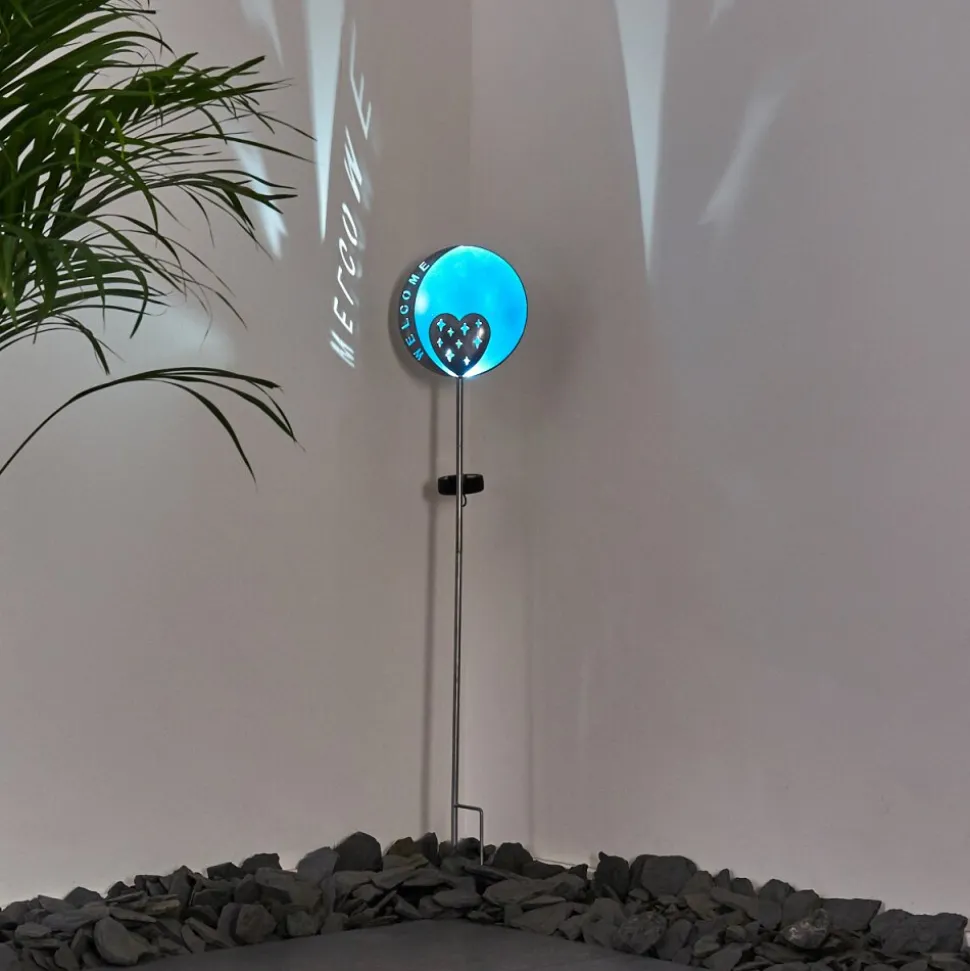 Lampe Solaire Lodz Led Bleu, Noir, 1 Lumiere