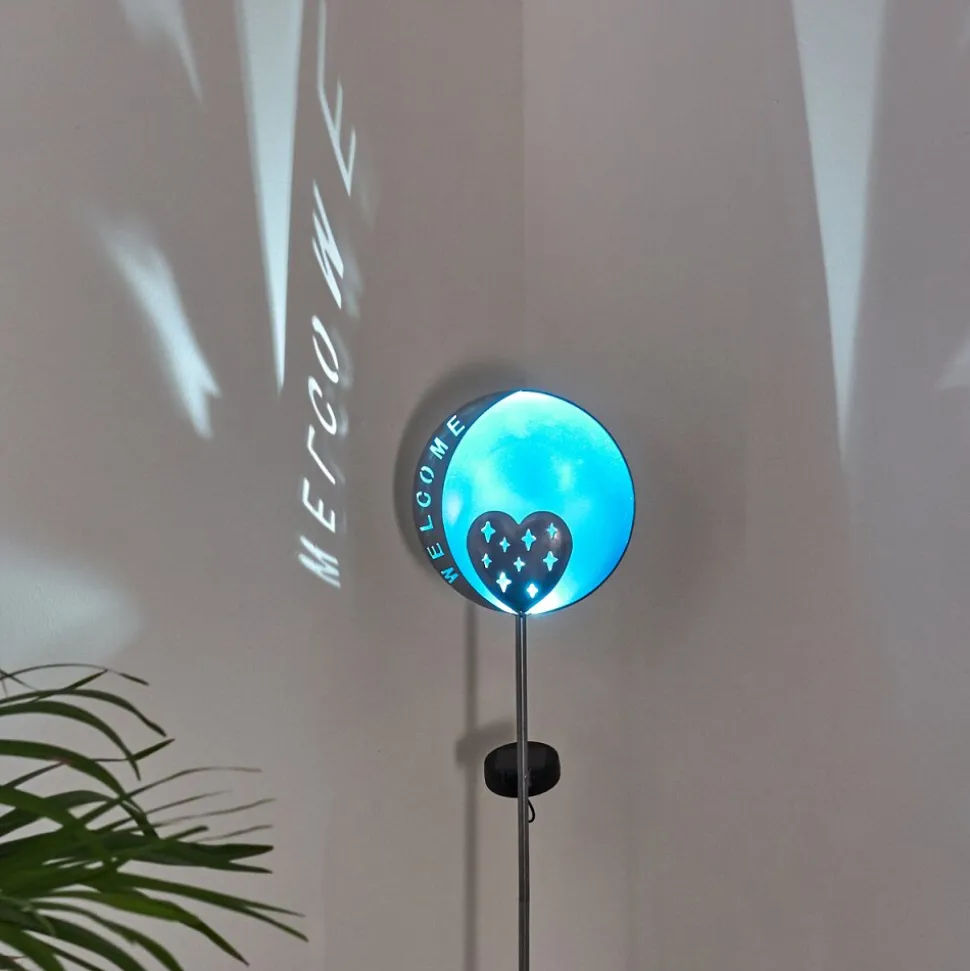 Lampe Solaire Lodz Led Bleu, Noir, 1 Lumiere