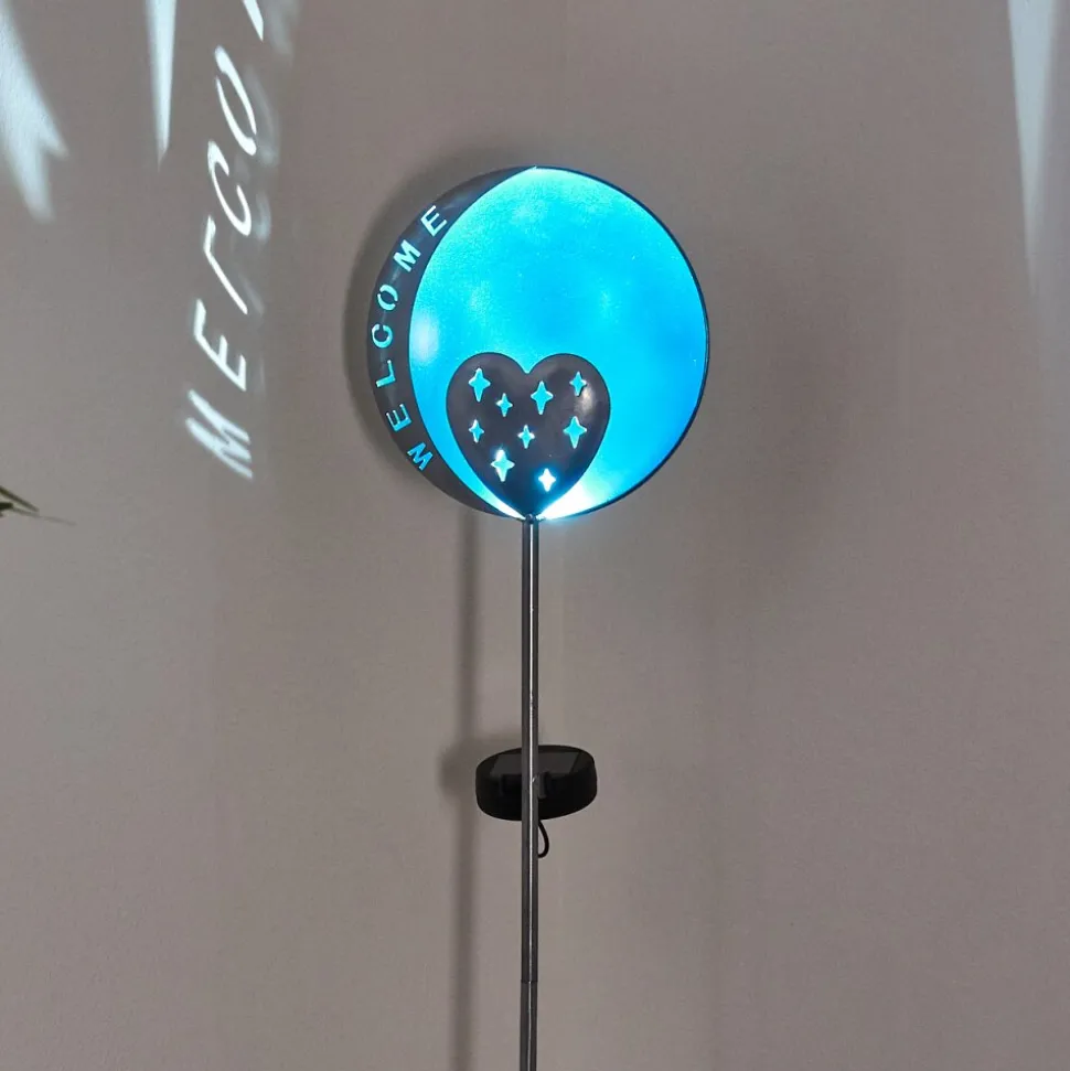 Lampe Solaire Lodz Led Bleu, Noir, 1 Lumiere
