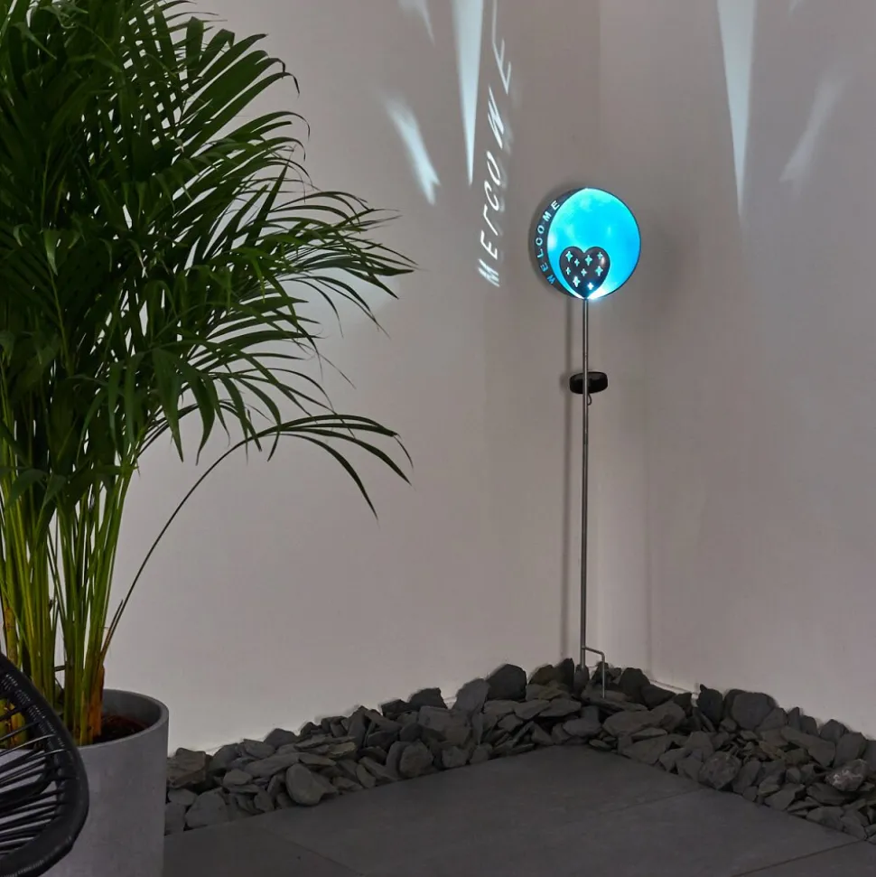 Lampe Solaire Lodz Led Bleu, Noir, 1 Lumiere