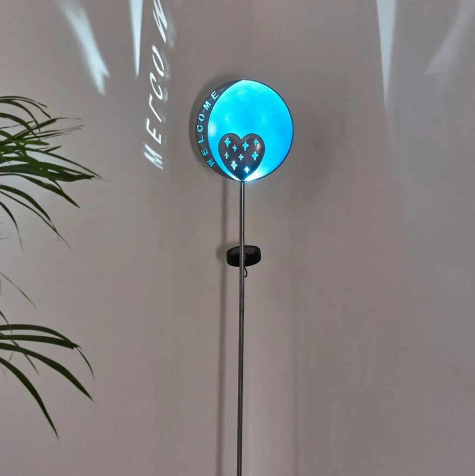 Lampe Solaire Lodz Led Bleu, Noir, 1 Lumiere