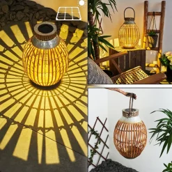 Lampe Solaire Mazomanie Led Bois Clair, Rouille, 1 Lumiere