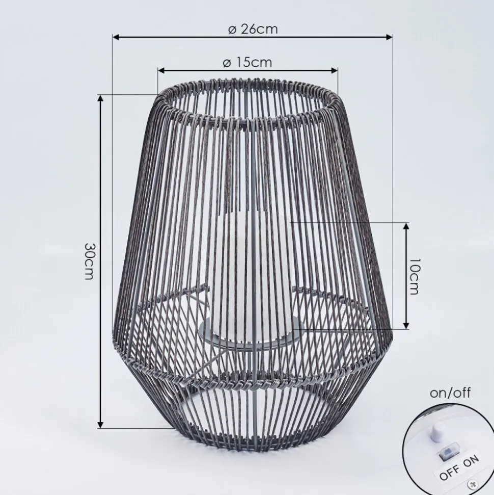 Lampe Solaire Mendola Led Gris, 1 Lumiere