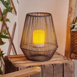 Lampe Solaire Mendola Led Gris, 1 Lumiere
