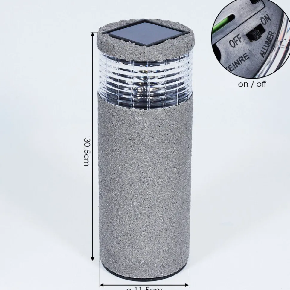 Lampe Solaire Mesabolo Led Gris, Noir, 1 Lumiere