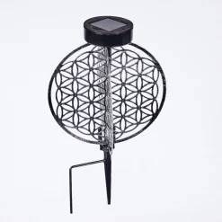 Lampe Solaire Mesan Led Noir, Argente, 1 Lumiere