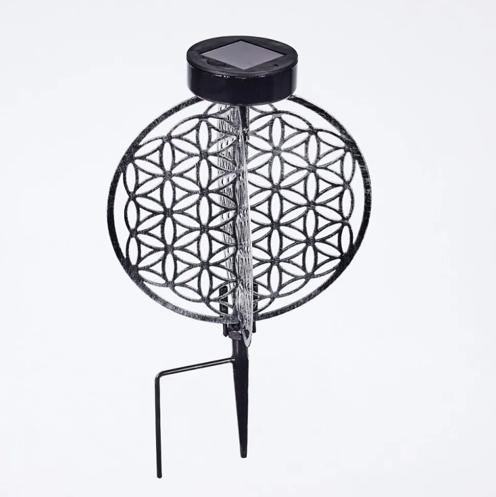 Lampe Solaire Mesan Led Noir, Argente, 1 Lumiere