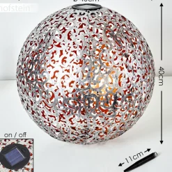 Lampe Solaire Paradiski Led Cuivre, Argente, 1 Lumiere
