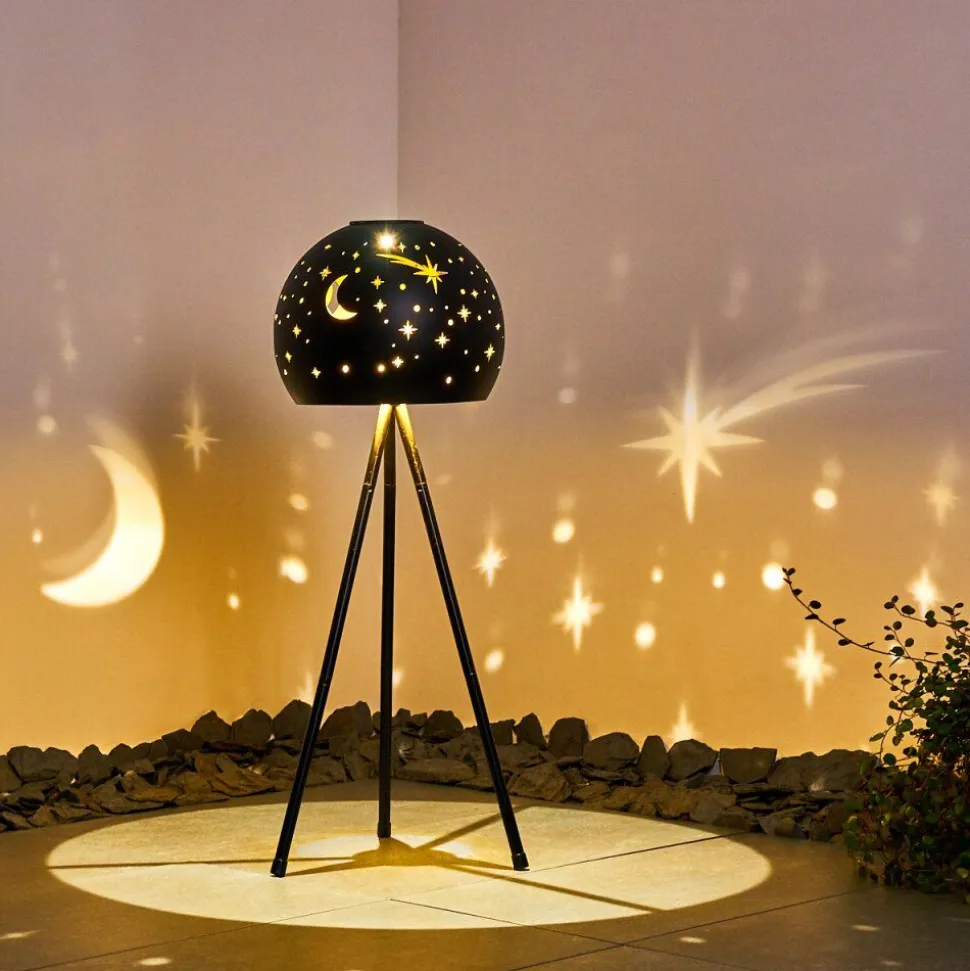 Lampe Solaire Paralia Led Noir, 1 Lumiere