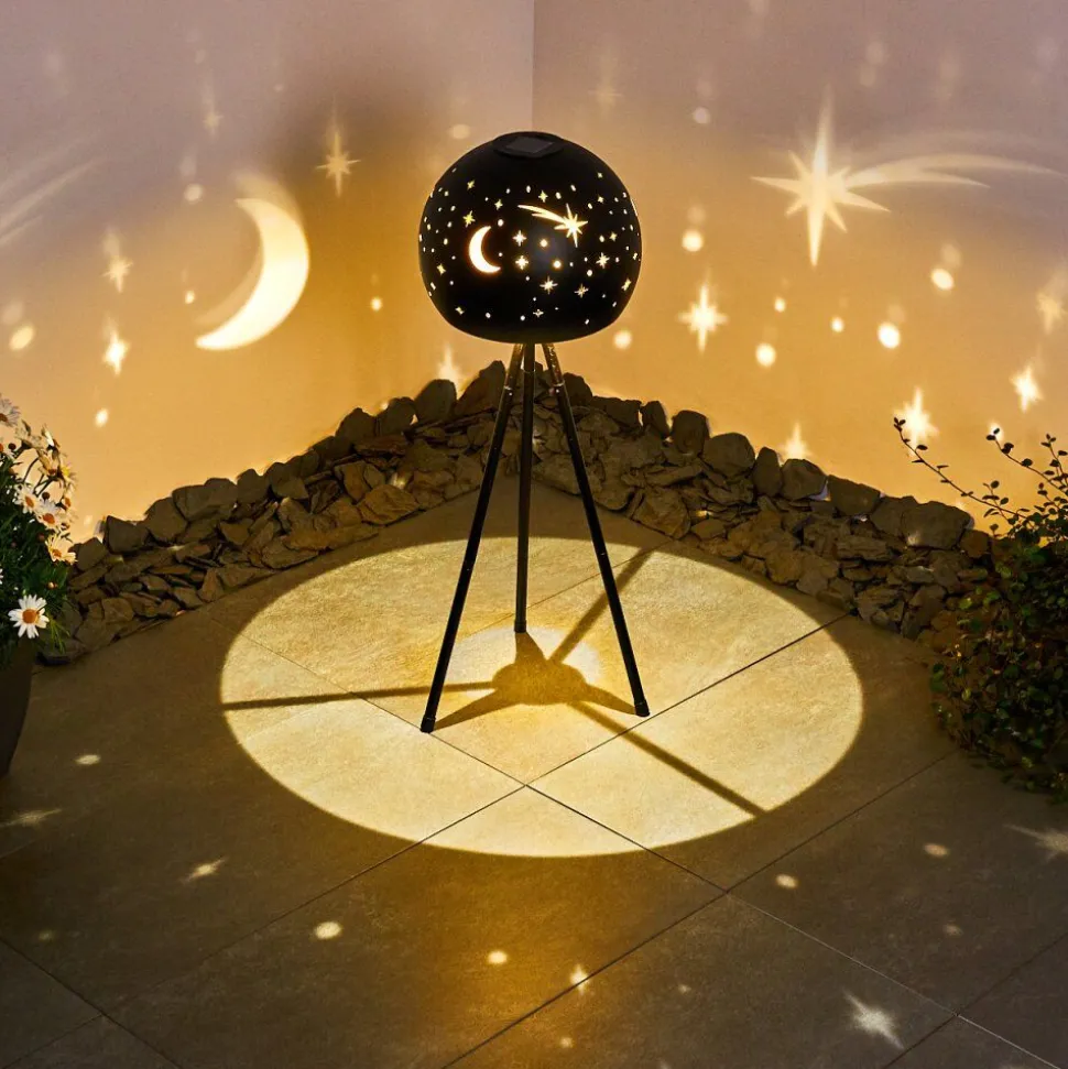 Lampe Solaire Paralia Led Noir, 1 Lumiere