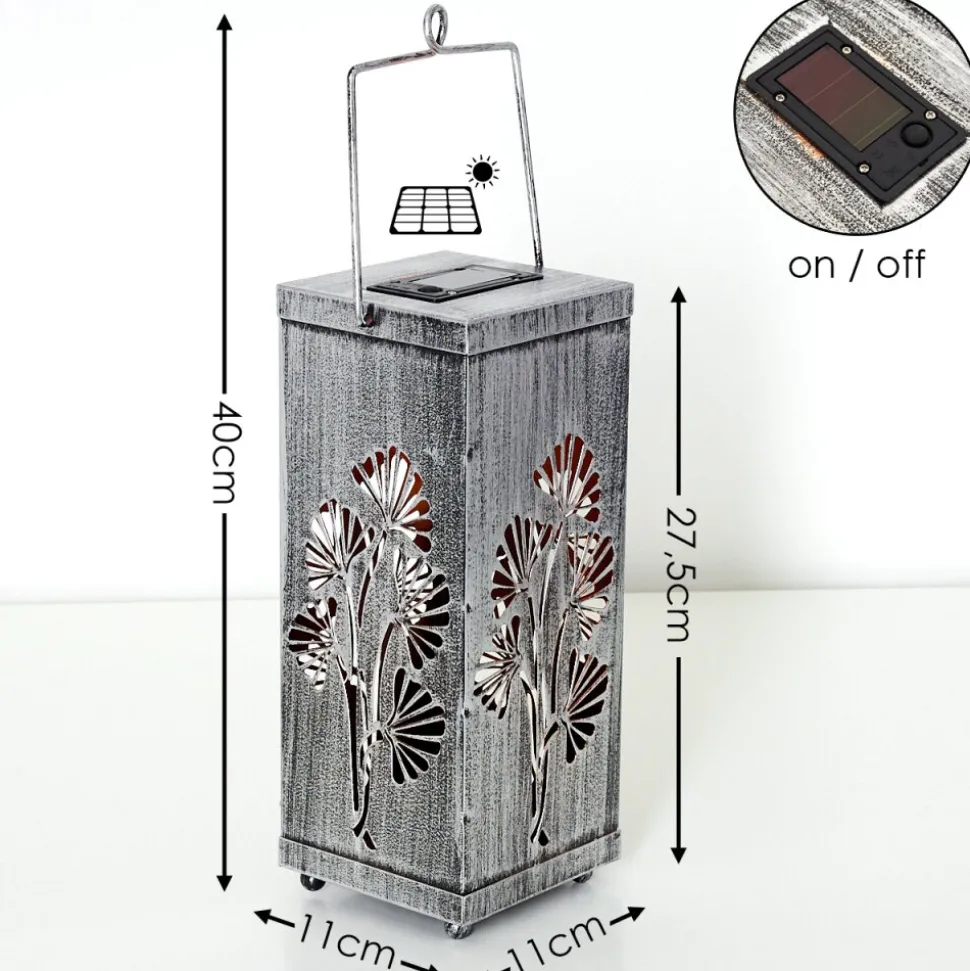 Lampe Solaire Parikia Led Cuivre, Argente, 1 Lumiere