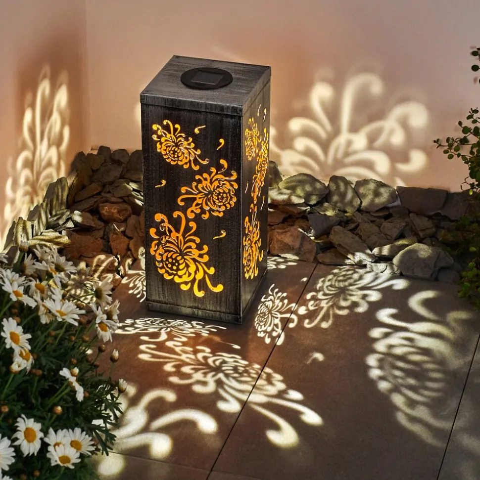Lampe Solaire Parikia Led Argente, 1 Lumiere