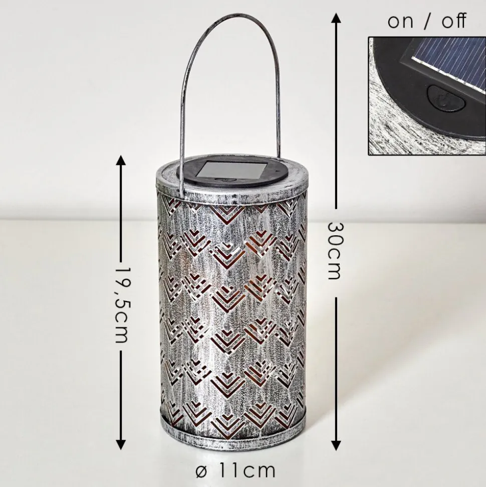 Lampe Solaire Parikia Led Cuivre, Argente, 1 Lumiere
