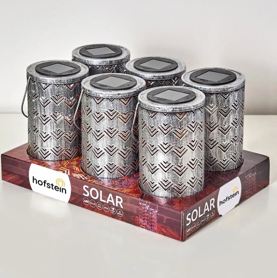 Lampe Solaire Parikia Led Cuivre, Argente, 1 Lumiere
