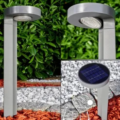 Lampe Solaire Portmore Led Gris, 1 Lumiere