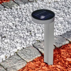 Lampe Solaire Portmore Led Gris, 1 Lumiere