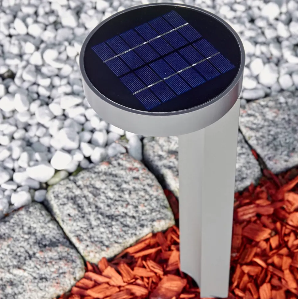 Lampe Solaire Portmore Led Gris, 1 Lumiere