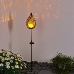 Lampe Solaire Protaras Led Cuivre, Noir, 1 Lumiere