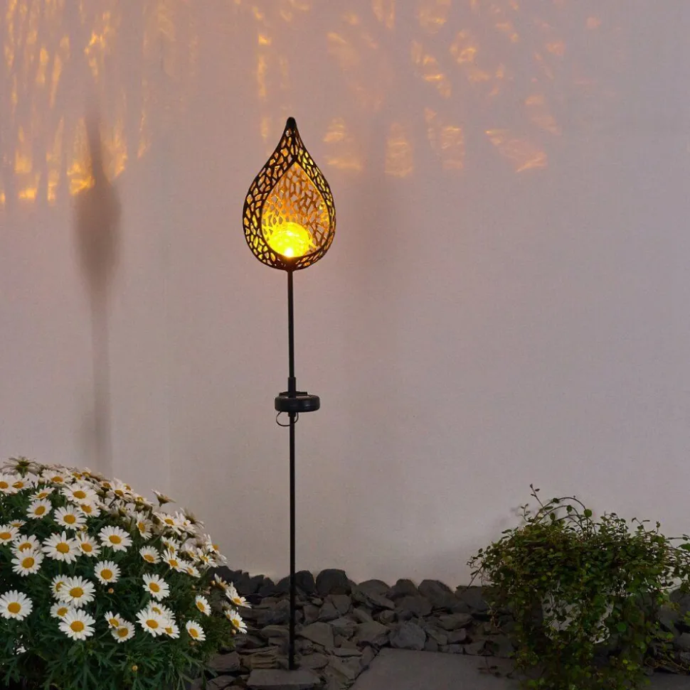 Lampe Solaire Protaras Led Cuivre, Noir, 1 Lumiere