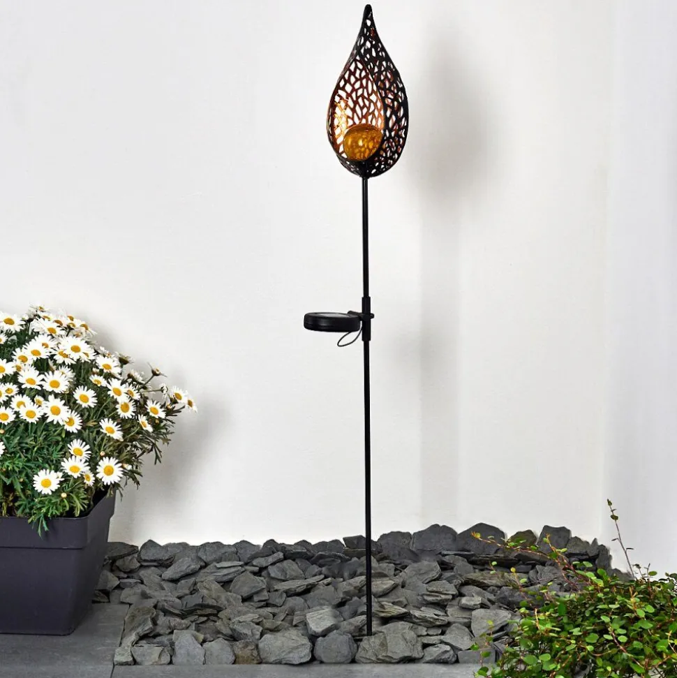 Lampe Solaire Protaras Led Cuivre, Noir, 1 Lumiere