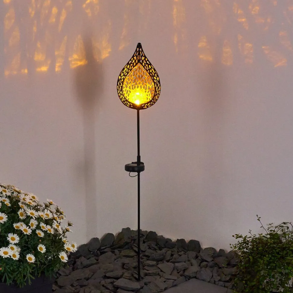 Lampe Solaire Protaras Led Cuivre, Noir, 1 Lumiere