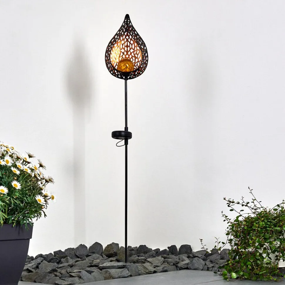 Lampe Solaire Protaras Led Cuivre, Noir, 1 Lumiere
