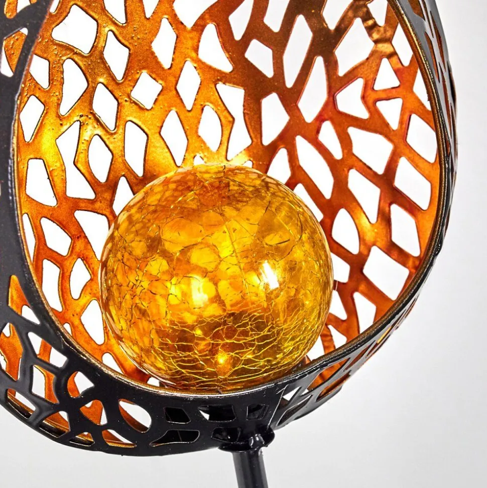 Lampe Solaire Protaras Led Cuivre, Noir, 1 Lumiere