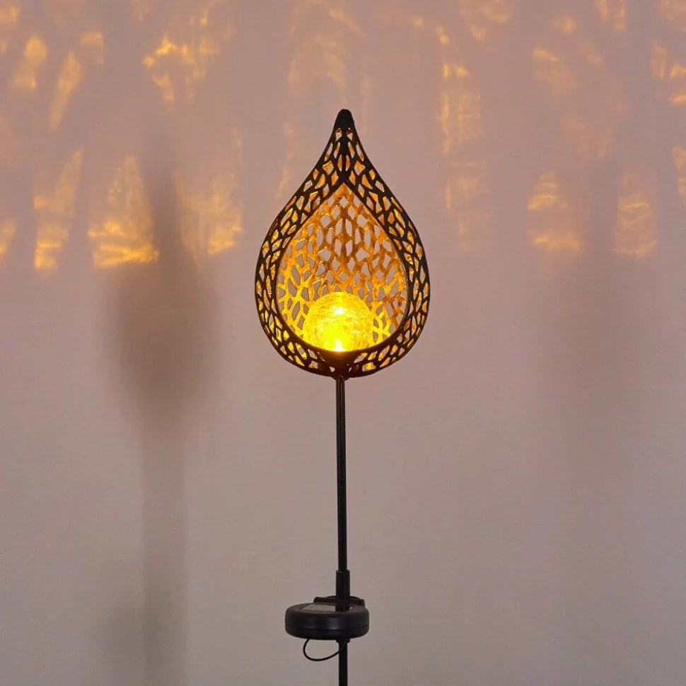 Lampe Solaire Protaras Led Cuivre, Noir, 1 Lumiere