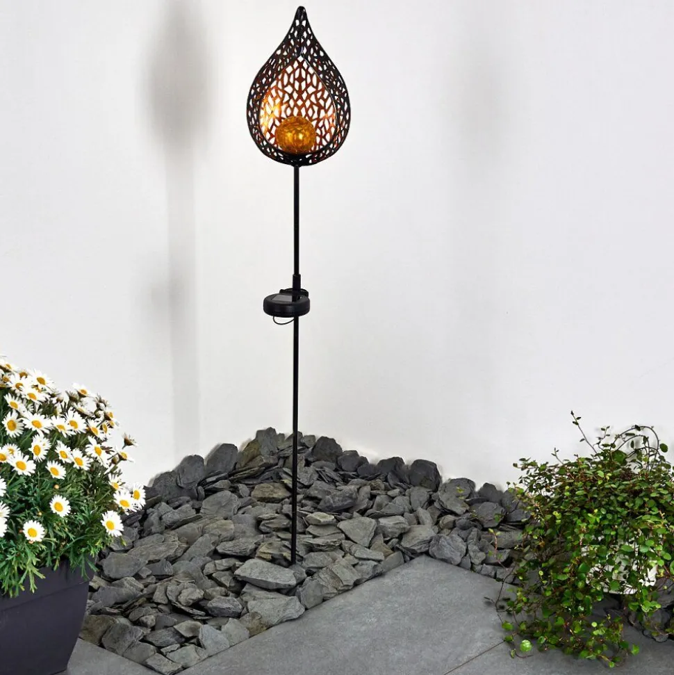 Lampe Solaire Protaras Led Cuivre, Noir, 1 Lumiere