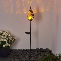Lampe Solaire Protaras Led Cuivre, Noir, 1 Lumiere